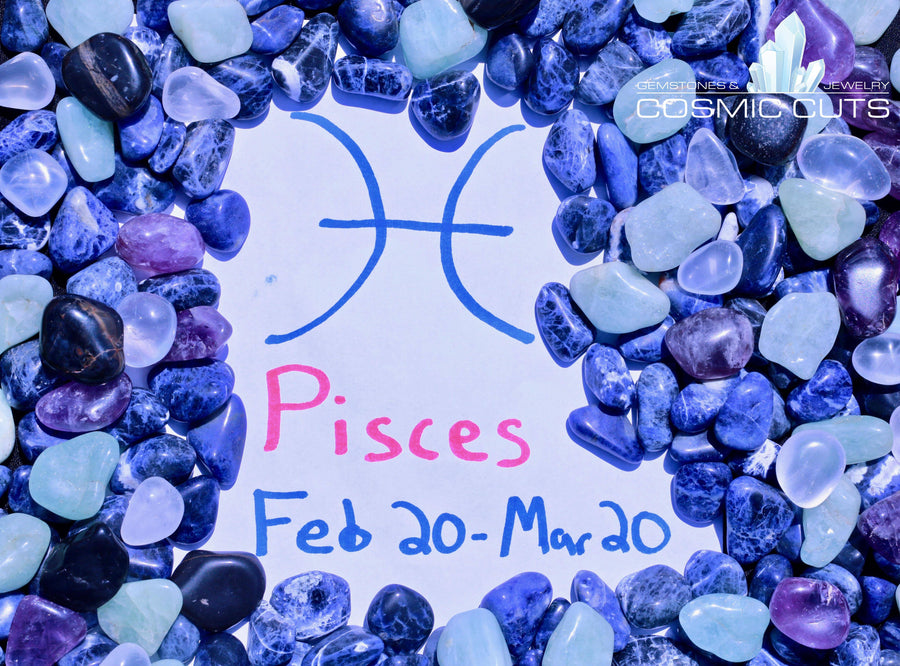 Pisces Zodiac Sign Healing Gemstone Collection Set