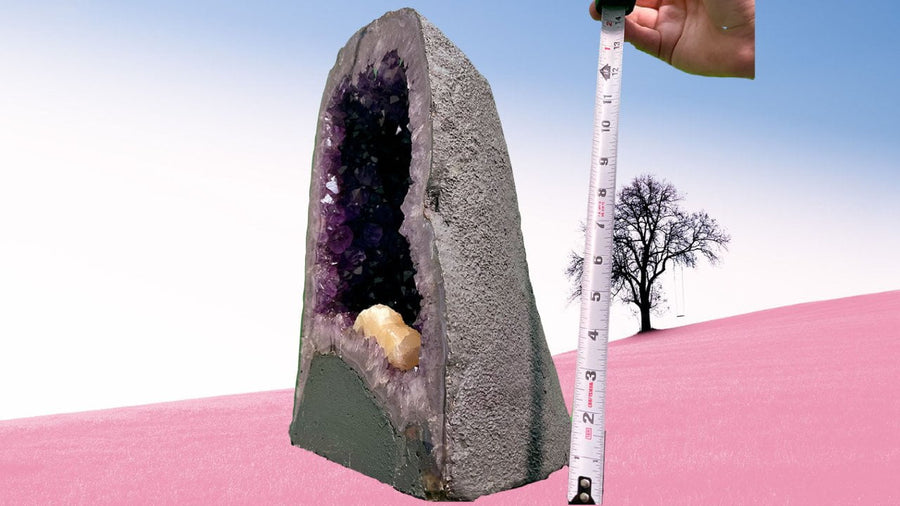 "HEIGHTENING ENLIGHTENMENT" Huge Amethyst Geode 14.50 VERY High Quality AG-51