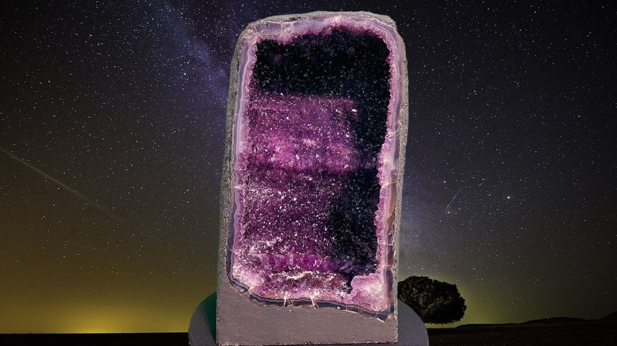 "PROFOUND SPIRITUAL BLISS" Huge Amethyst Geode Cathedral 22.00 VERY High Quality AG-45