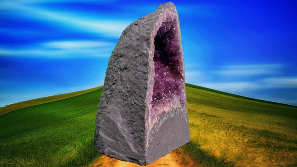 "SPIRITUAL EVOLUTION" Amethyst Geode Cathedral 18.00 VERY High Quality AG-18