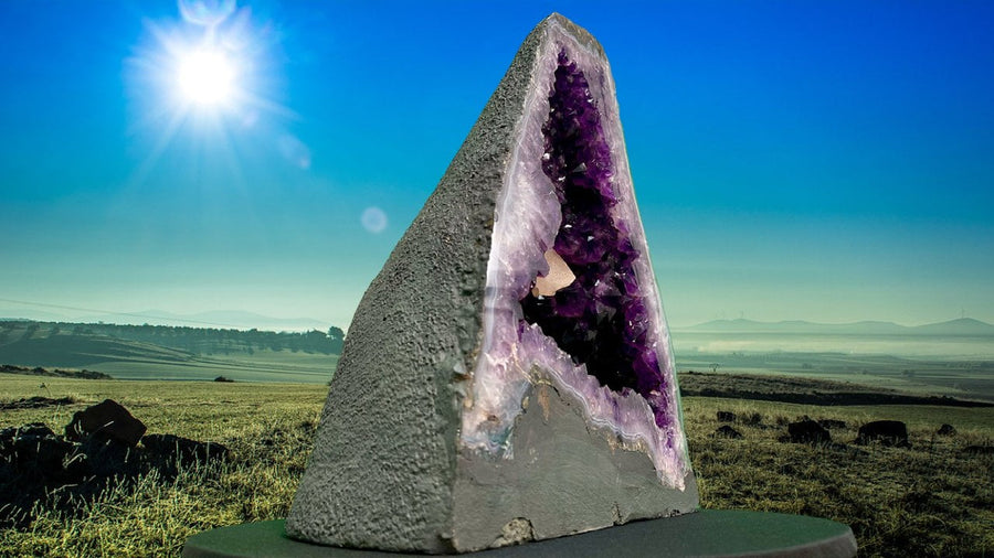 "BE AMAZING" Huge Amethyst Geode 16.00 VERY High Quality AG-58