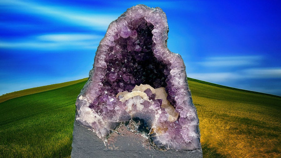 "BREATH OF GRATITUDE" Amethyst Geode Cathedral 9.00 VERY High Quality AG-6