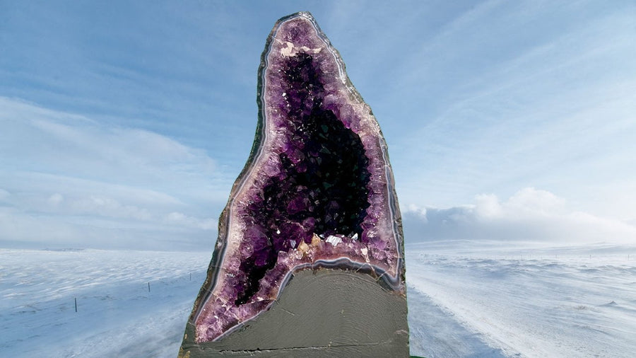 "BETTER LIFE" Huge Amethyst Geode 18.00 VERY High Quality AG-55