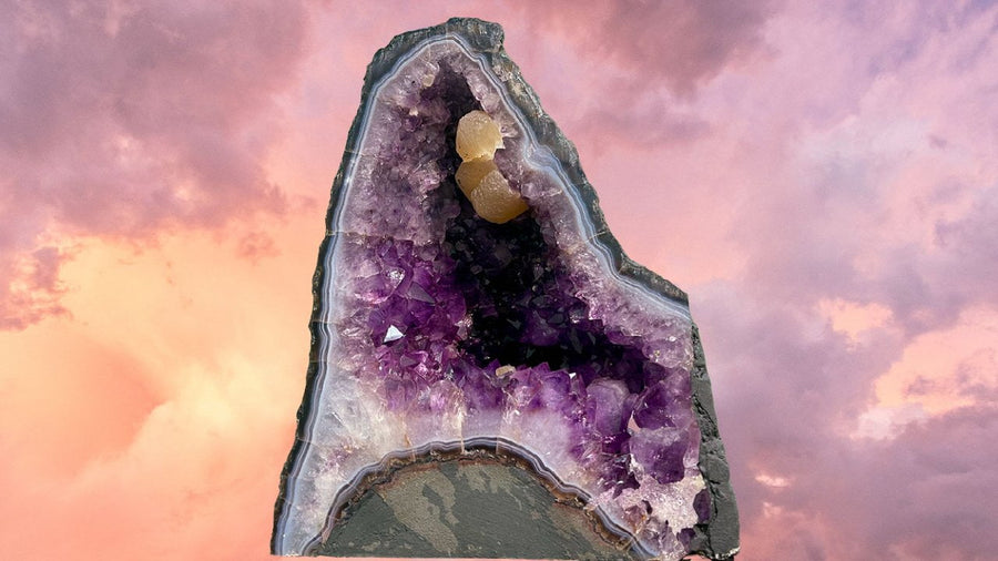 "GOODNESS MAGNET" Amethyst Geode Cathedral 10.00 VERY High Quality AG-10
