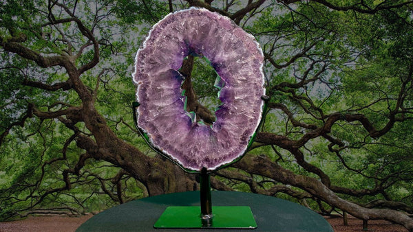 "CROWN CHAKRA PORTAL" Amethyst Geode Slice VERY High Quality