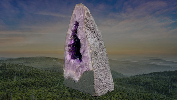 "REMEMBER TO BREATHE" Amethyst Geode Cathedral 10.25 VERY High Quality AG-8