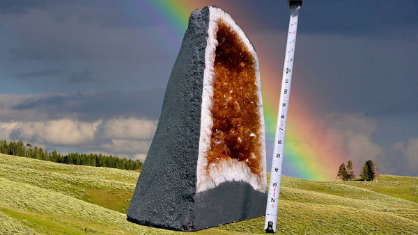 "END OF THE RAINBOW" Citrine Geode Cathedral 19.00 High Quality Feng Shui CG-68