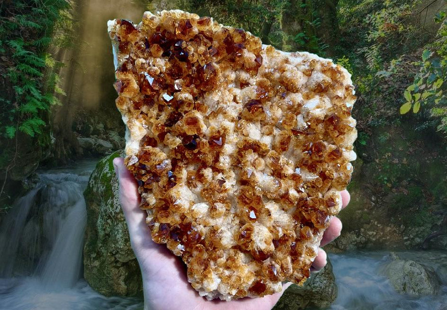 "GET OUT OF YOUR BORING LIFE" Citrine Geode Druze VERY High Quality