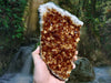 "GET OUT OF YOUR BORING LIFE" Citrine Geode Druze VERY High Quality