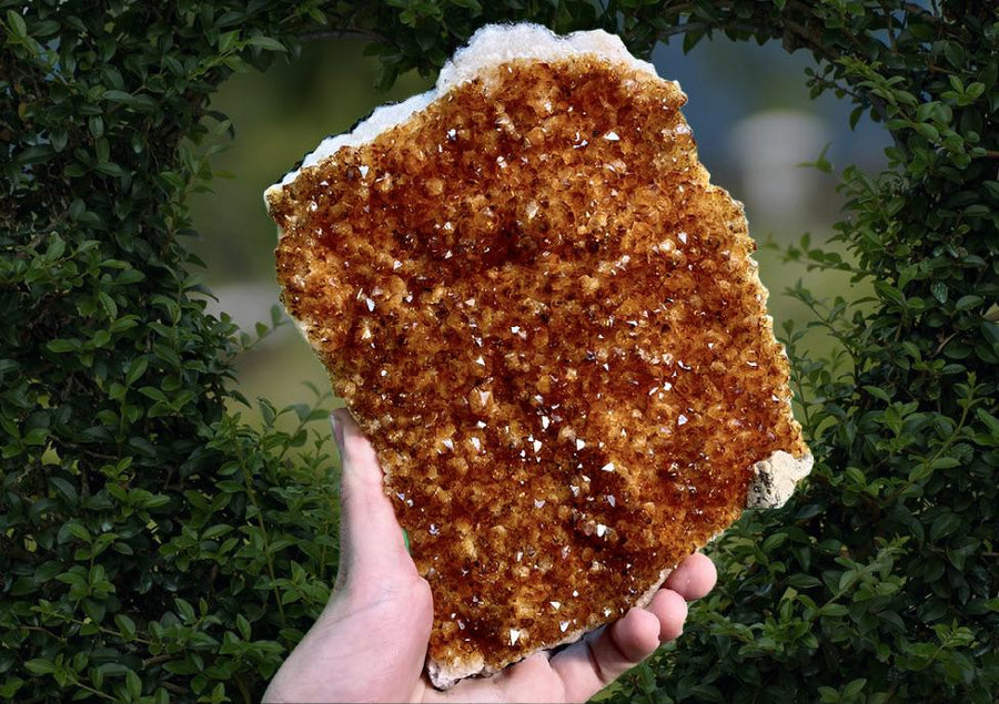 "GET OUT OF YOUR BORING LIFE" Citrine Geode Druze VERY High Quality