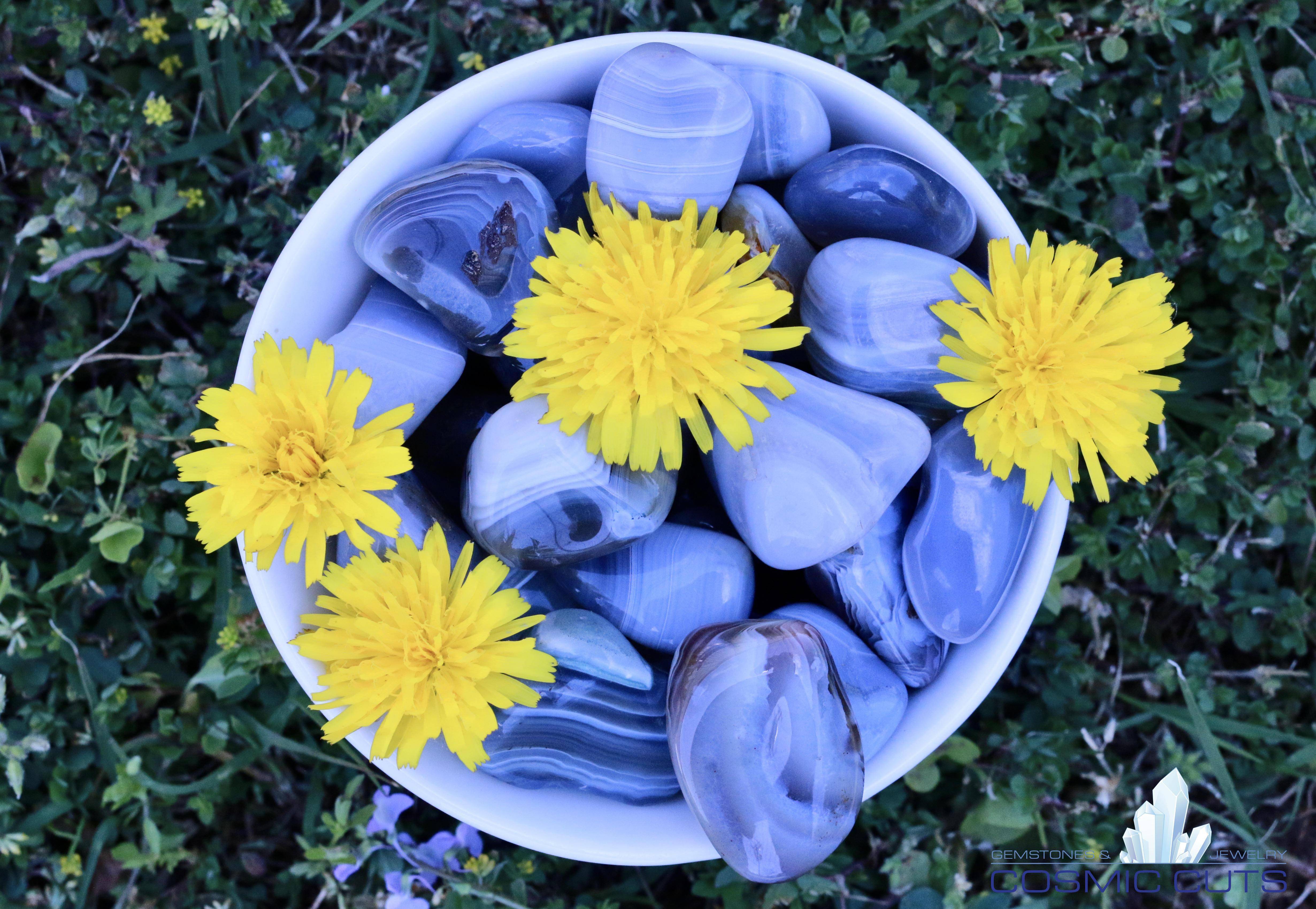 Tumbled Grey Botswana Agate Stone 