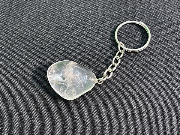 "ONE DROP OF WISDOM" Clear Quartz High Quality Keychain