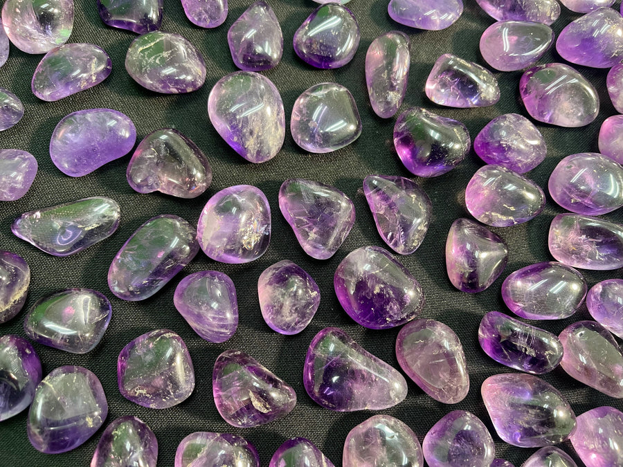 Tumbled Amethyst Stone - DIVINE LIGHT Healing Gemstone GOOD VIBES