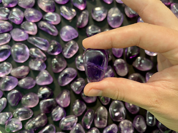 Tumbled Amethyst Stone - DIVINE LIGHT Healing Gemstone GOOD VIBES