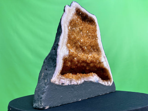 "UNLIMITED ABUNDANCE" Citrine Geode Cathedral 15.25 High Quality Feng Shui CG-62