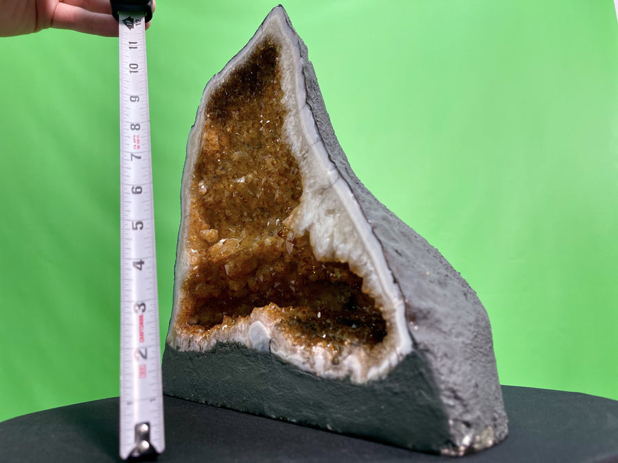 "UNLIMITED ABUNDANCE" Citrine Geode Cathedral 15.25 High Quality Feng Shui CG-62