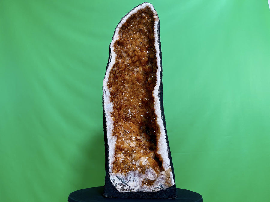 "BEACON OF ABUNDANCE" Huge Citrine Geode Cathedral 28.25 High Quality Feng Shui CG-58