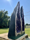 "THE MAGIC SHOW" Huge Amethyst Geode Pair 48.25" Very High Quality LAG-6