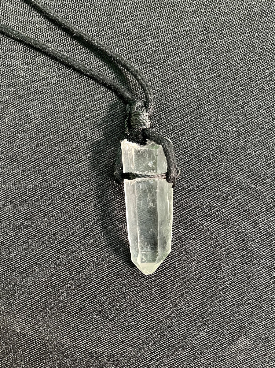 "AWESOME AUTHENTICITY" Clear Quartz Point High Quality Necklace