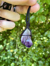 "POWERFUL PURPLE PLEASURE" Amethyst Geode High Quality Necklace