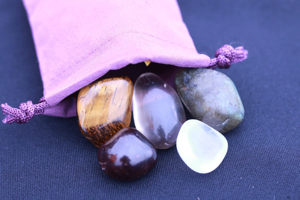 "Wealth" Healing Gemstone Collection Bag