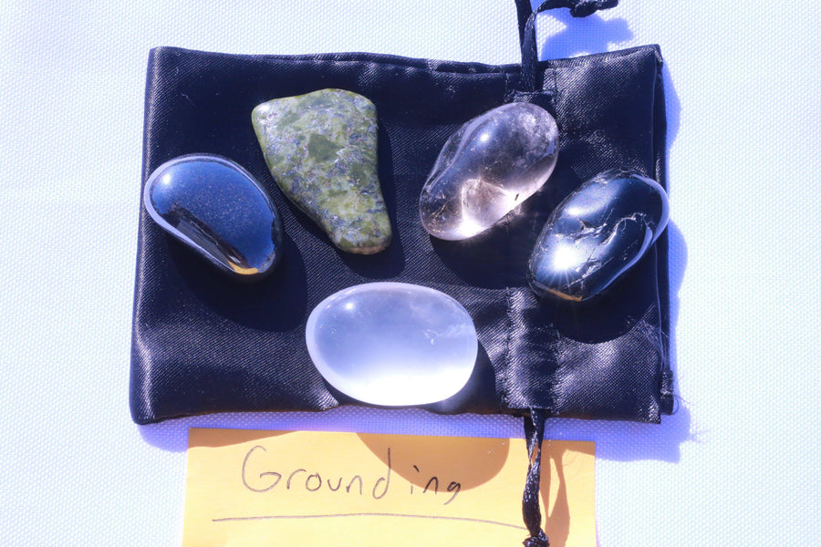 "Consistency / Balance / Grounding" Healing Gemstone Collection Bag