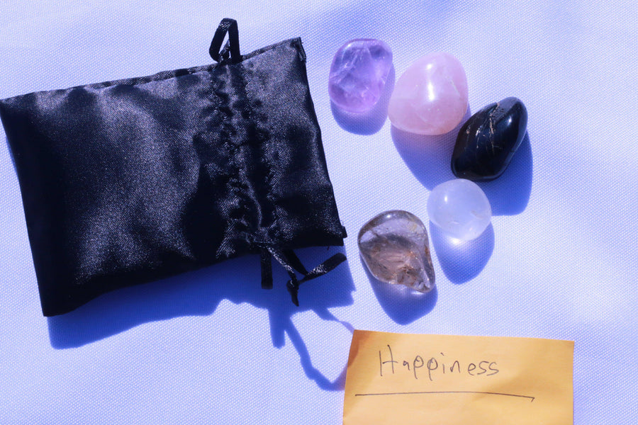 "Happiness" Healing Gemstone Collection Bag