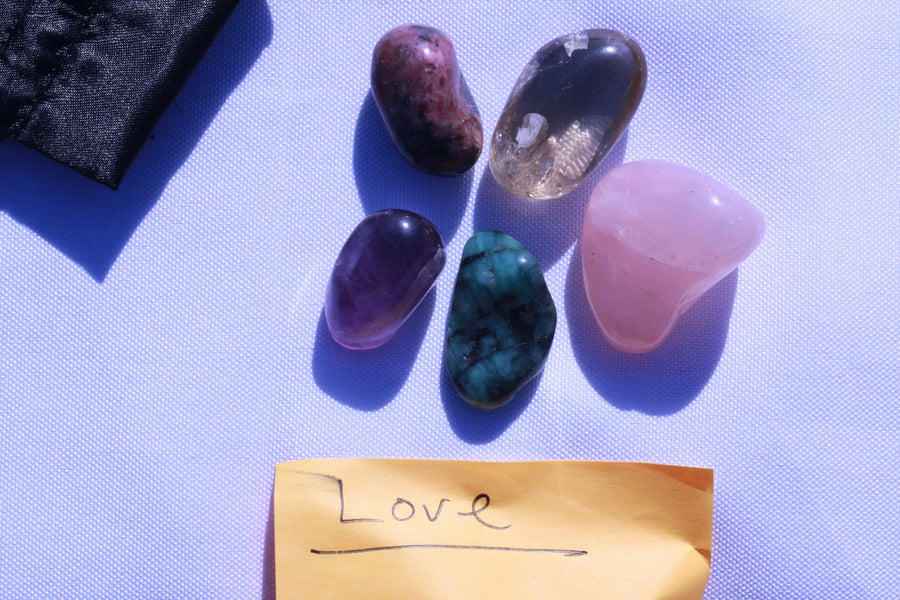 "Love" Healing Gemstone Collection Bag