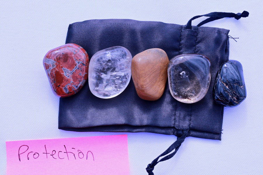 "Protection" Healing Gemstone Collection Bag