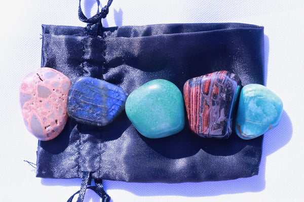 "Anger Management" Healing Gemstone Collection Bag