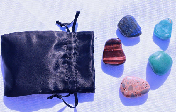 "Anger Management" Healing Gemstone Collection Bag