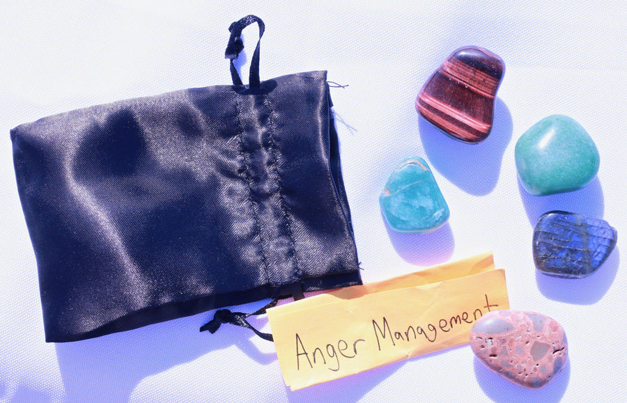"Anger Management" Healing Gemstone Collection Bag