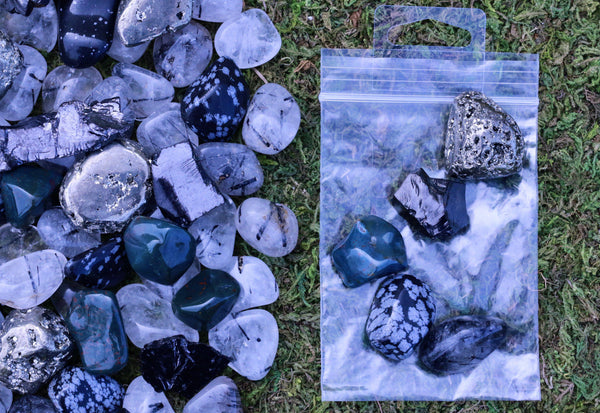 "EMF Protection Stones Bag" Premium Quality Healing Gemstone Collection for Electromagnetic Frequencies