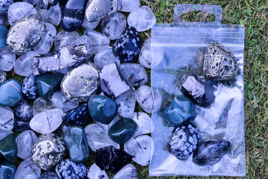 "EMF Protection Stones Bag" Premium Quality Healing Gemstone Collection for Electromagnetic Frequencies