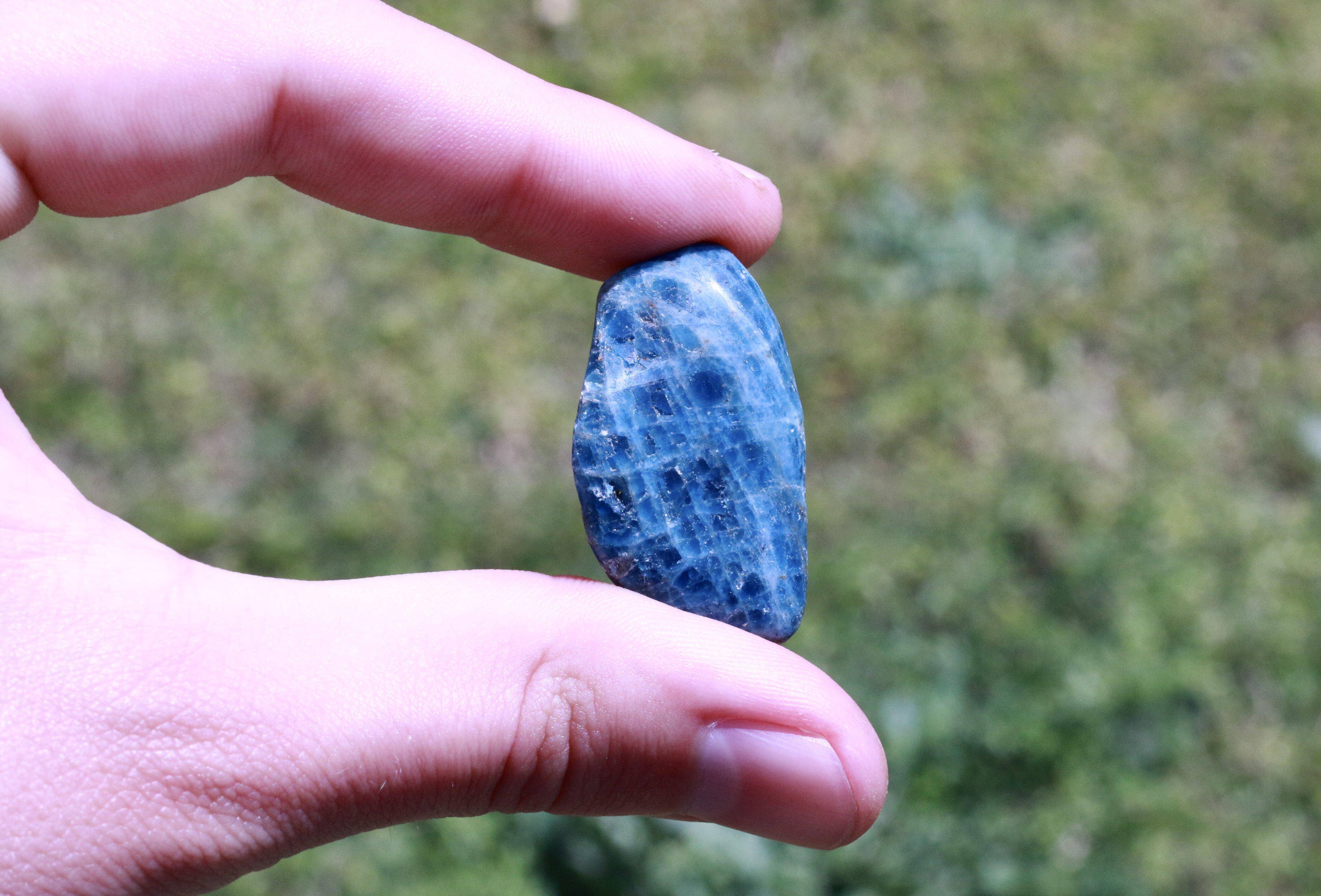 Tumbled Blue Apatite Stone 