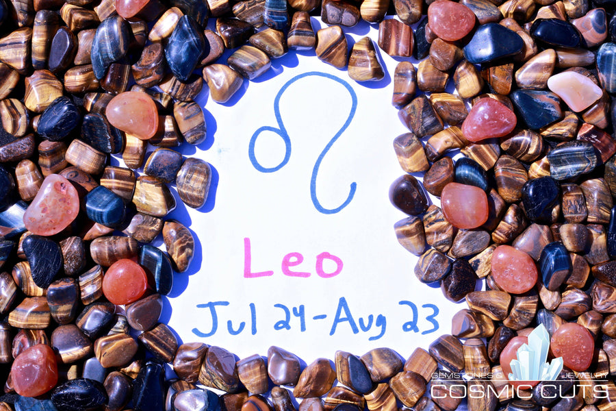 Leo Zodiac Sign Healing Gemstone Collection Set