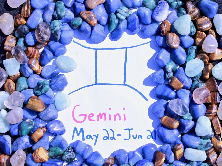 Gemini Zodiac Sign Healing Gemstone Collection Set