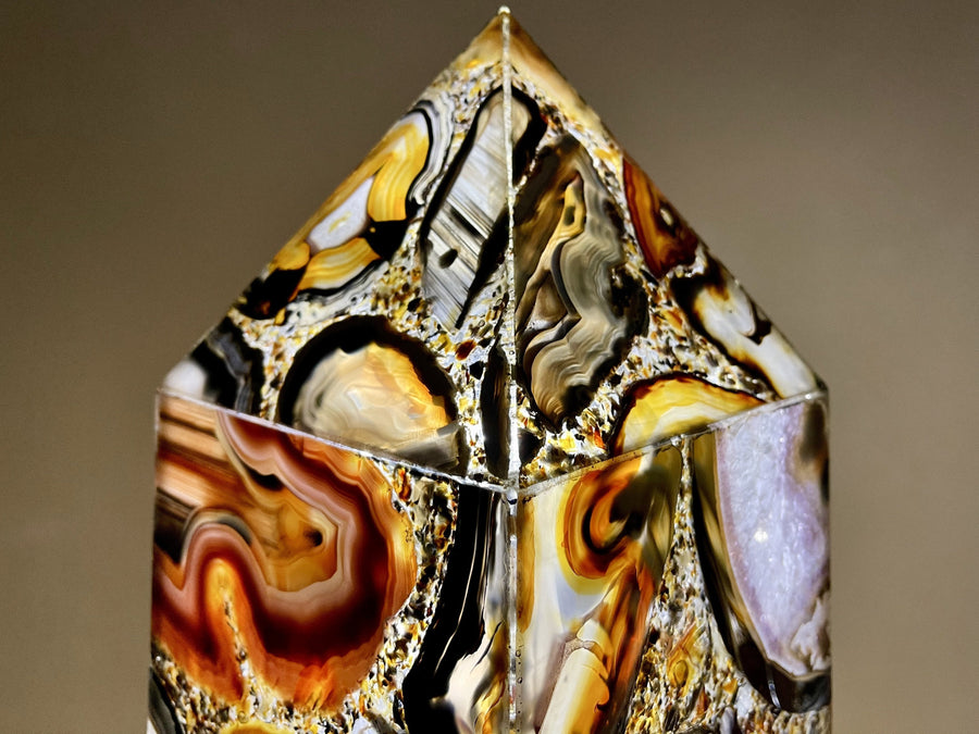 "LET THE LIGHT IN YOUR LIFE" Giant Agate Lamp Pair 84.00 GORGEOUS High Quality Masterpieces
