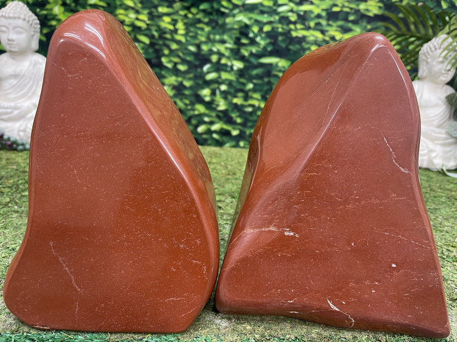 "GET THAT BLOOD PUMPING!" High Quality Red Jasper Specimen Pair 9.75 Rare Mineral NS-688