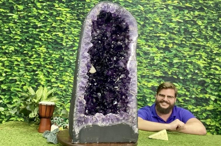 "SIZE MATTERS" Huge Deep Amethyst Geode 29.00 Super High Quality Cathedral NS-412