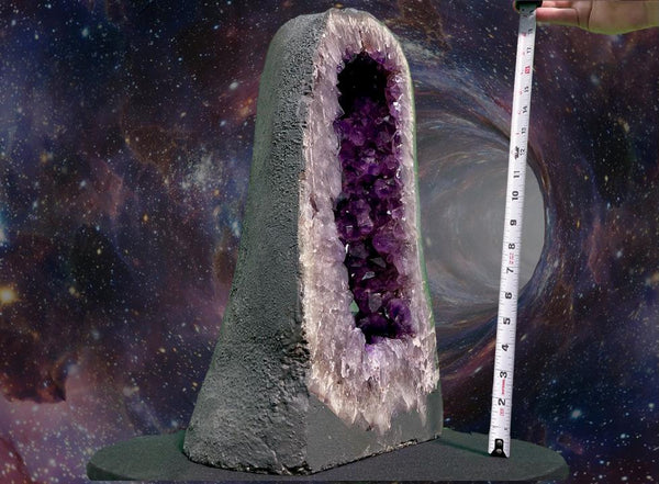 "ULTIMATE UNIVERSE" Huge Amethyst Geode Cathedral 19.25 VERY High Quality AG-41