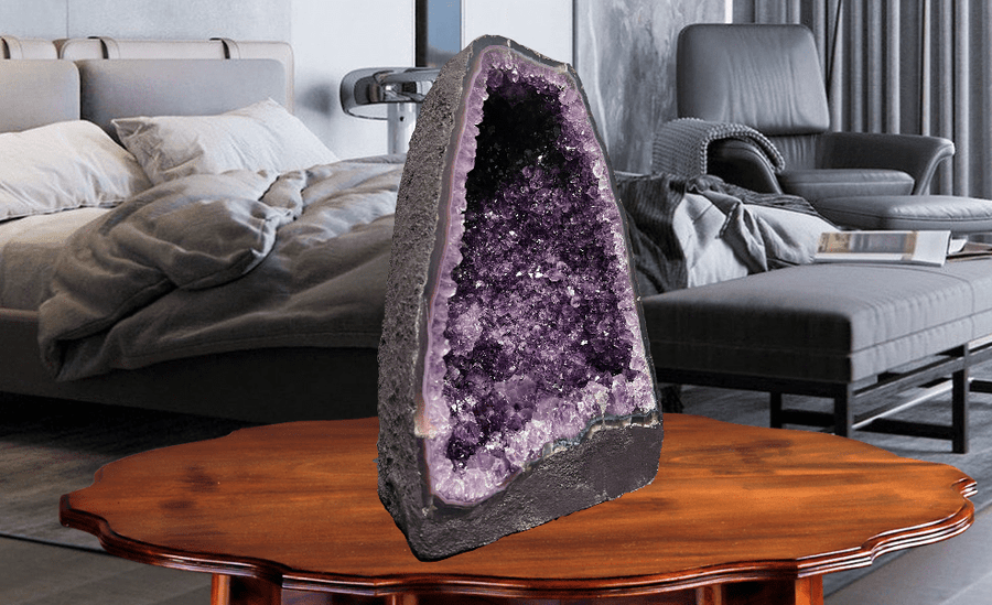 "BIRTH OF ENLIGHTENMENT" Amethyst Geode Cathedral 16.00" VERY High Quality DAG-28