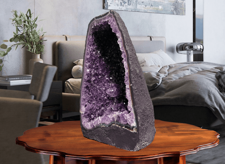 "BIRTH OF ENLIGHTENMENT" Amethyst Geode Cathedral 16.00" VERY High Quality DAG-28