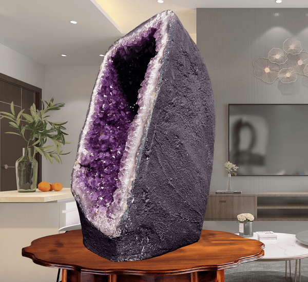 "EMOTIONAL HEALING POOL" Deep Amethyst Geode 19.50 VERY High Quality DAG-49