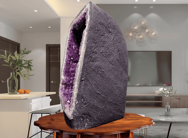 "EMOTIONAL HEALING POOL" Deep Amethyst Geode 19.50 VERY High Quality DAG-49