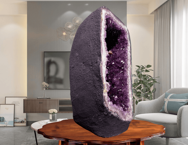 "EMOTIONAL HEALING POOL" Deep Amethyst Geode 19.50 VERY High Quality DAG-49