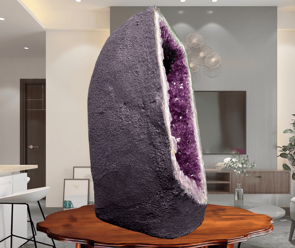 "EMOTIONAL HEALING POOL" Deep Amethyst Geode 19.50 VERY High Quality DAG-49