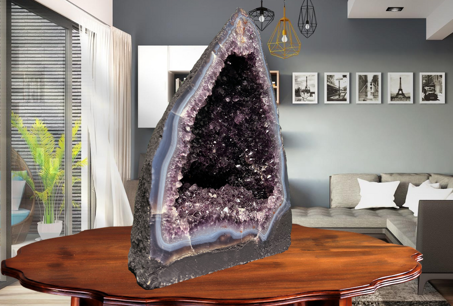 "DEEP INNER HEALING" Amethyst Geode Cathedral 16.50 VERY High Quality DAG-59