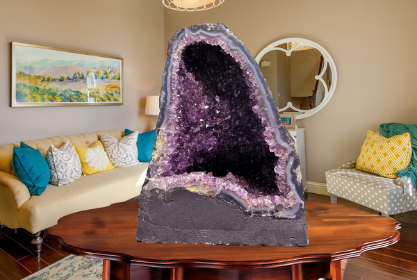 "POSITIVITY PORTAL" Amethyst Geode Cathedral 14.00 VERY High Quality DAG-63