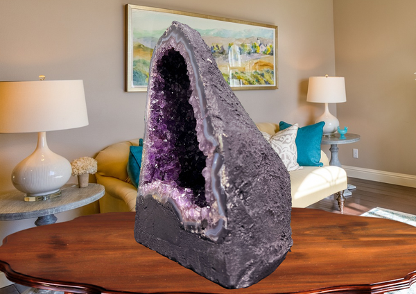 "POSITIVITY PORTAL" Amethyst Geode Cathedral 14.00 VERY High Quality DAG-63